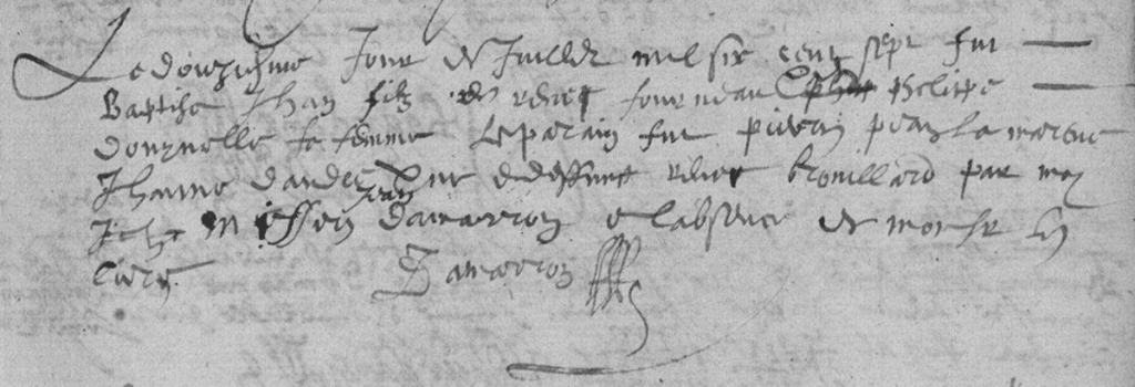 Féminisation des noms de famille et acte de baptême de 1607