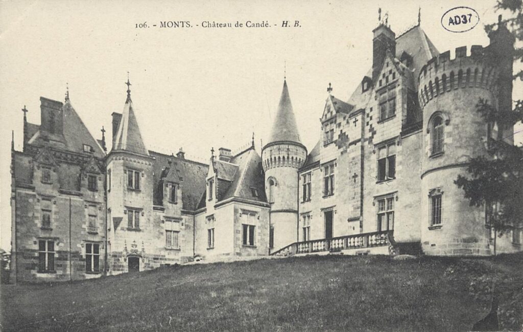 Carte postale château de Candé à Monts
