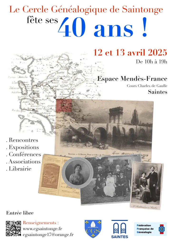 Affiche salon et conférences de généalogie