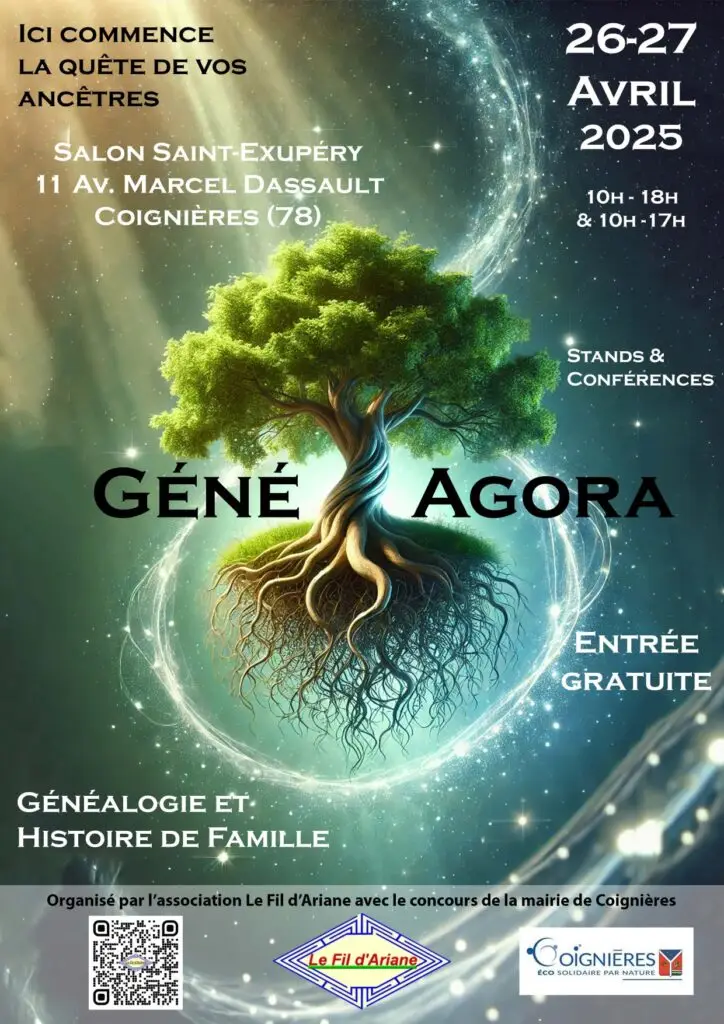Affiche salon et conférence de généalogie