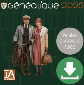 Généatique Classique 500 en téléchargement depuis la boutique du site rechercheancetres.fr