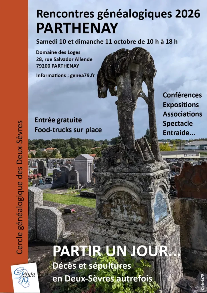 Affiche Rencontres Généalogiques de Parthenay 2026