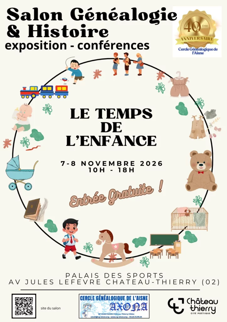 Affiche Salon Généalogie & Histoire Château-Thierry 2026